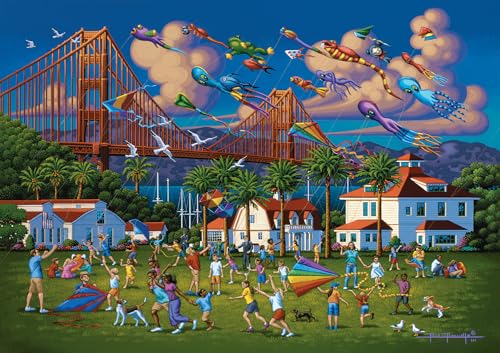 Buffalo Games - Gold - Eric Dowdle - Golden Gate Bridge - 500 Piece Jigsaw Puzz…