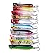 Aorace Artificial Fishing Lures Kit 3D Eyes Hard Popper Lures for Saltwater Freshwater