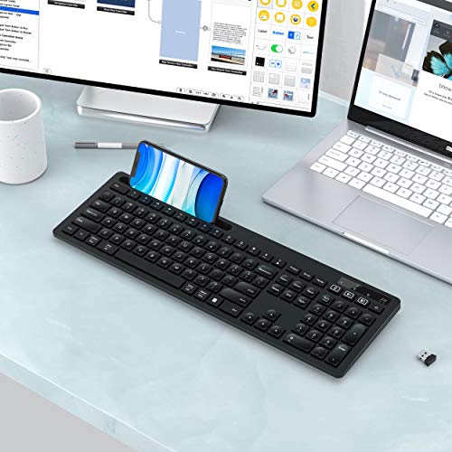 MultiDevice Bluetooth Keyboard seenda Wireless Keyboard with Phone