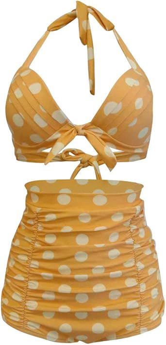 yellow polka dot bikini amazon