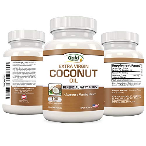Extra Virgin Organic Coconut Oil Capsules Improve Immunity & Brain