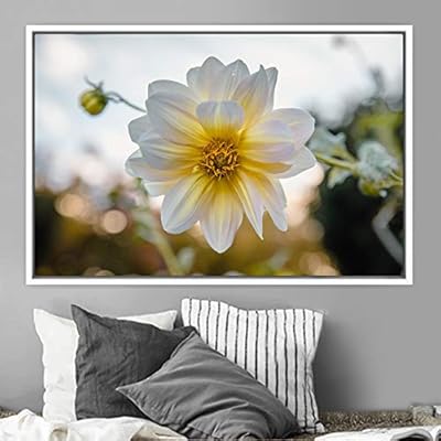 signwin Framed Canvas Wall Art Bright Flowers Closeup...