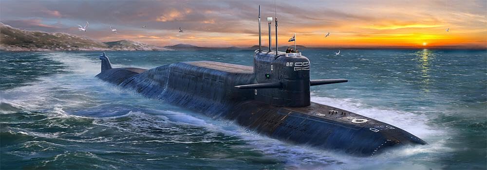 Zvezda 530009062 1:350 inch Dolphin Nuclear Submarine Delta IV Kl, Model Kit, Plastic Construction Kit, Assembly Kit, Detailed Replica