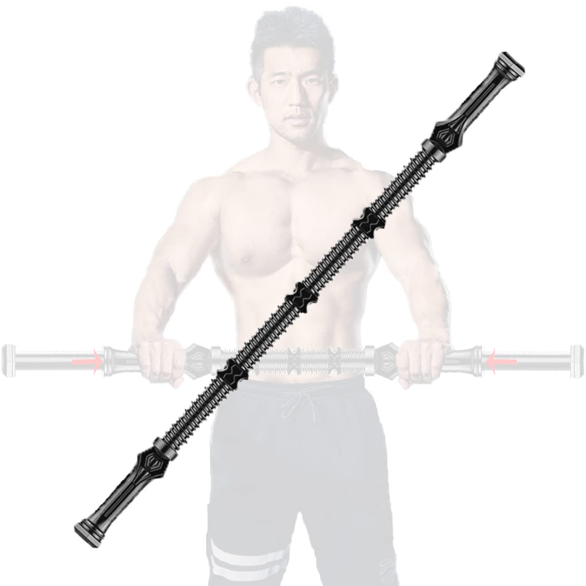 Two-Direction Twister Arm Exerciser, Adjustable 30-80 KG Resistance, Strength Training Machine for Arm, Chest, Back and Abs, Exercise for Home or Outdoors