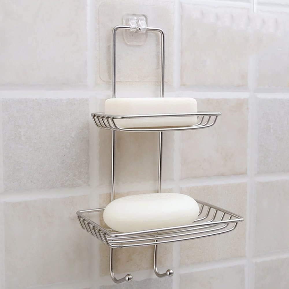 INKULTURE Double Layer Soap Dish Storage Organizer Holder and Stainless