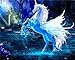 LB DIY Oil Painting , Paint by Number Kits for Kids & Adults - The White Horse -Unicom 16''X20''.