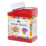 AINOLWAY High Elastic Water Beads Gel Pearls Jelly Crystal Soil for Vase Fillers 4oz Almost 15,000 Pcs (RED)