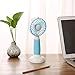 Mini Fan, Allkeys Personal Handheld Fan Battery Operated Portable Rechargeable USB with Base 3 Speeds for Home Office Outdoors Travel (Blue)