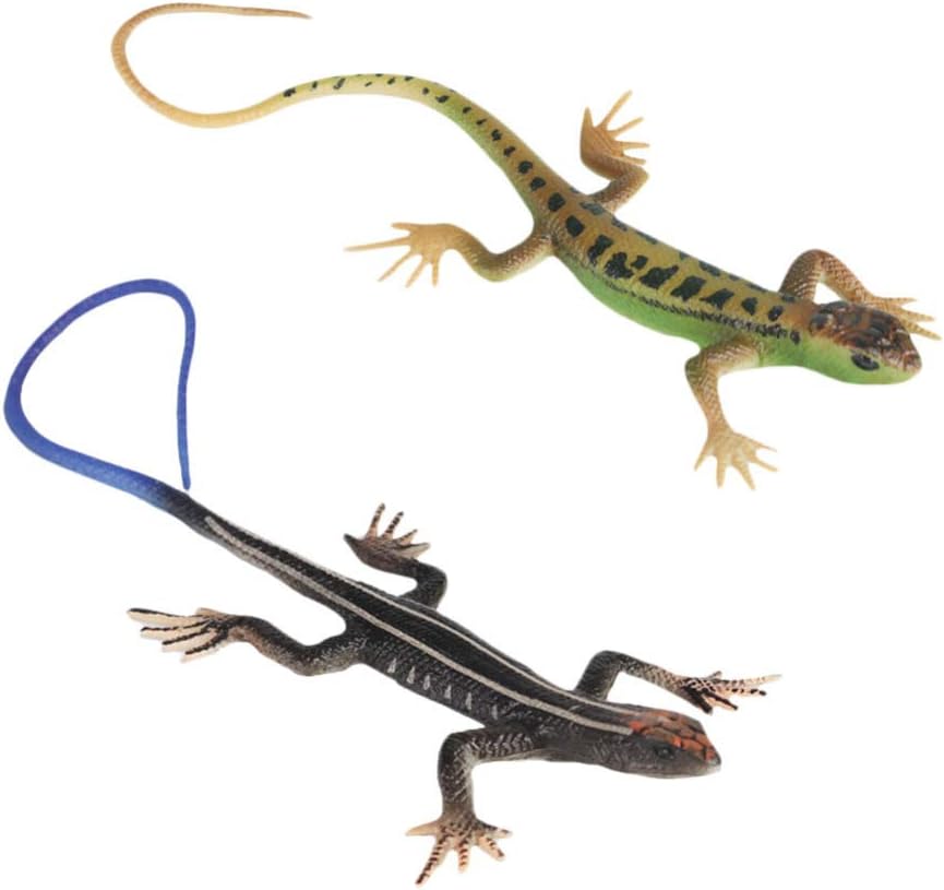 Realistic Fake Lizards Artificial Reptile Lizard Models Plastic Lizards Toy Action Figure Trick