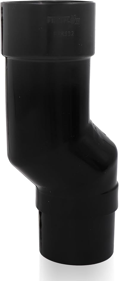 Freeflow Black Round Downpipe Offset Mini Bend 68mm 112mm Gutter