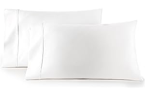 HC Collection Pillow Cases Standard Size/Queen Size Set of 2- Microfiber, Extra Soft Pillowcases - Easy Care & Machine Washable - White