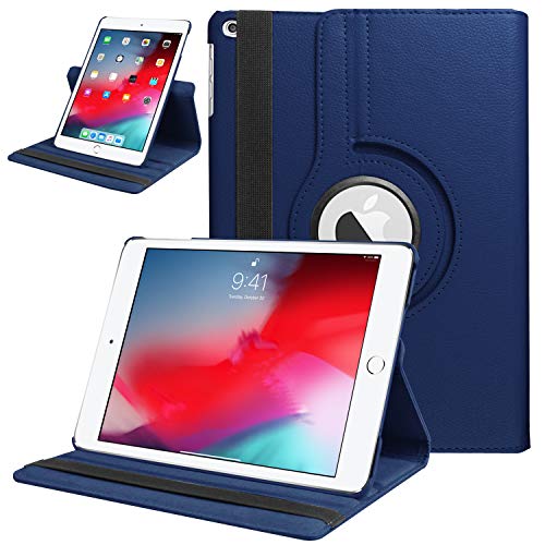 HBorna iPad 6th Generation case, iPad Air, iPad Air 2, Full Body Protective PU Leather with Hand Strap, Auto Sleep Cover for iPad 9.7 2017/2018/5th, Navy Blue