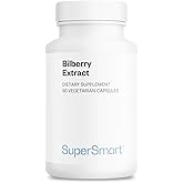 Supersmart - Bilberry Extract (High Strength) - 25% Anthocyanin - Bilberry Supplement for Eyes - Vaccinium Myrtillus Fruit Supplement | Non-GMO & Gluten Free - 90 Vegetarian Capsules