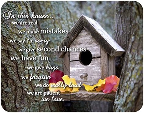 House Rules Sign: 14x11 inch decorative wood home decor plaque