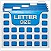 Pendaflex Desktop File with 5 Blue Letter Size Hanging File Folders - Portable File Organizer w/Tabs & Inserts - 12 1/4 x 6 x 9 1/2 Granite Finish Plastic File Box - Fits Desktop and Drawers - 1 Unit