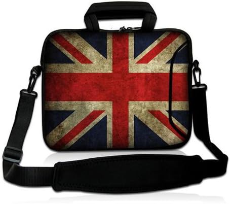 Union Jack 10" Laptop Shoulder Bag Sleeve Carry Case For Samsung Galaxy Tab / iPad air,1,2,3,4,5, 10" 10.1" 10.2 inch Mini Laptop Netbook Case Tablet, Microsoft Surface RT 10.6" Tablet PC,Dell Latitude 2110 10" Laptop Intel Atom N470,Acer Aspire One 10" Laptop Computer,HP Sony Asus Dell Inspiron Mini,Netbook Android Tablet MID PC,10.1" Toshiba Excite 10,10'' Laptop Google Android 4.0 Netbook