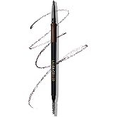 LAURA GELLER NEW YORK INKcredible Waterproof Brow Pencil- Blending Spoolie Brush - Long Lasting Eyebrow Filler (04 Dark Brown)