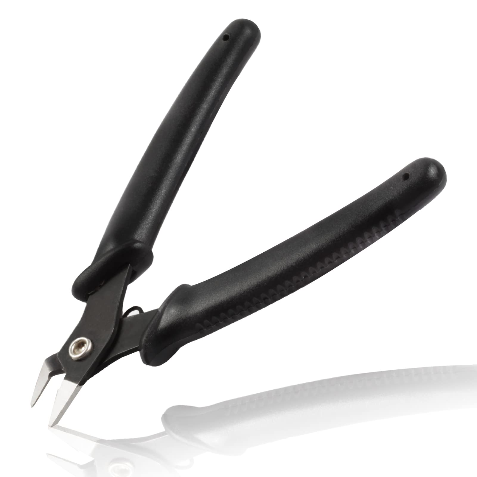 LEONTOOL 5 Inches Wire Flush Cutters Micro Wire Cutters Precision Electronic Cutting Pliers with French Spring for Electronic Model Jewelry Making