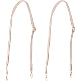 PATIKIL Leather Purse Handle Strap, 2 Pcs 51 Inch Adjustable Length Handbag Strap Replacement, Pink