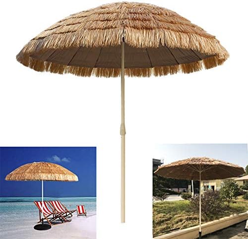 Parasol Lzpq 8 2ft Hawaiian Tiki Umbrella Pool Patio Beach Umbrella Thatched Tiki Sunshade Decoration Uv Resistant Amazon Co Uk Garden Outdoors