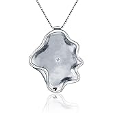 LGSY Sterling Silver Seashell Bail Pin Pendant Fitting for Pearl Jewelry, Design Pendant Mount for Women DIY Jewelry Making