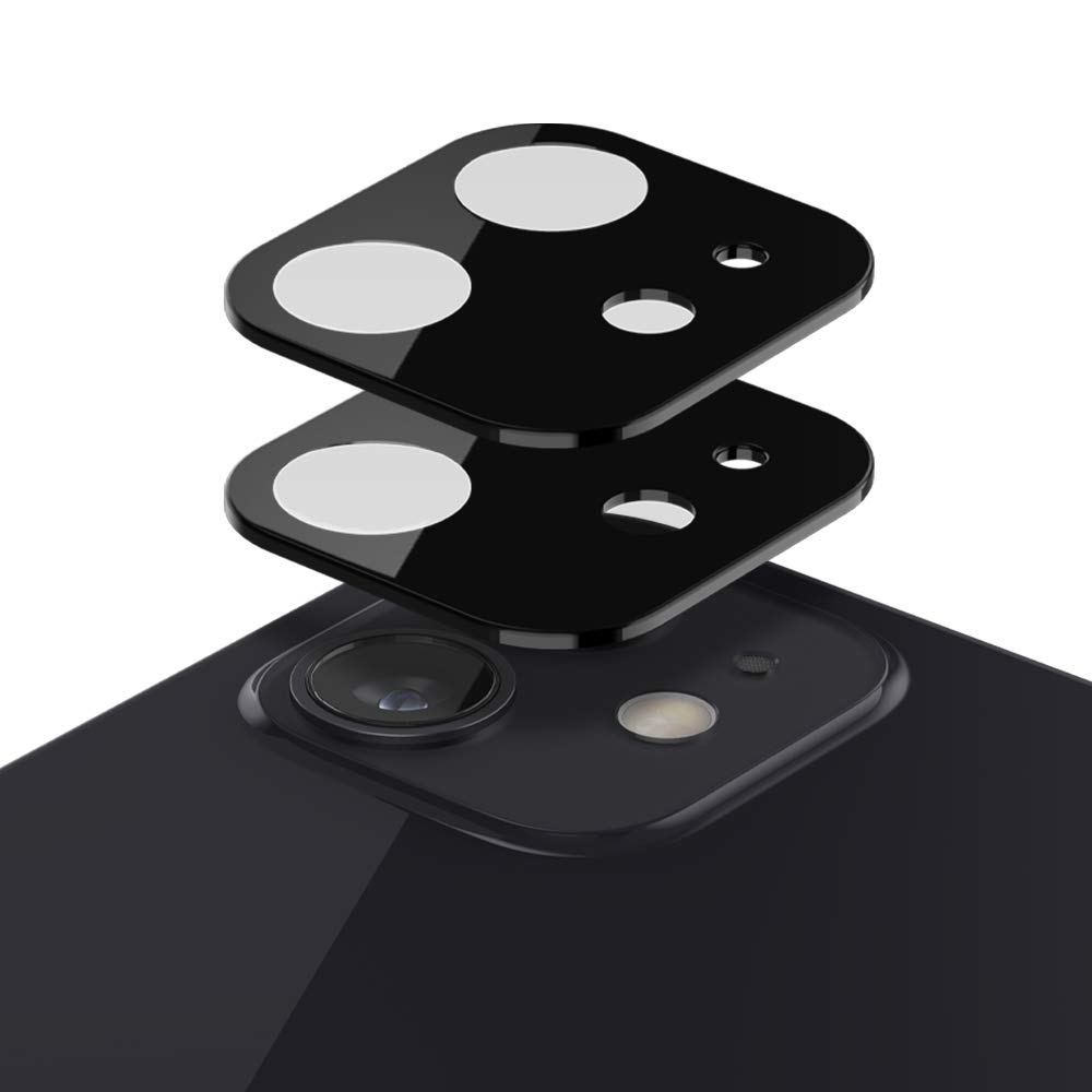 Caseology Lens Protector Compatible with iPhone 12 Mini Camera Lens Protector 2 Pack (2020) - Black