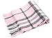 Simplicity Winter Scarf For Men Soft Warm Mens Scarf Winter Womens Plaid Scarf w/Gift Box, Pink/Grey Plaid