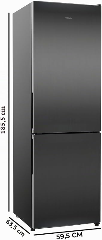 Bolero CoolMarket Combi 322i Dark D Combi Frigorífico 322L. 185,5cm de altura, 59,5cm de largura, Tecnologia Multi Airflow, HumidityFlex HUB, interior LED