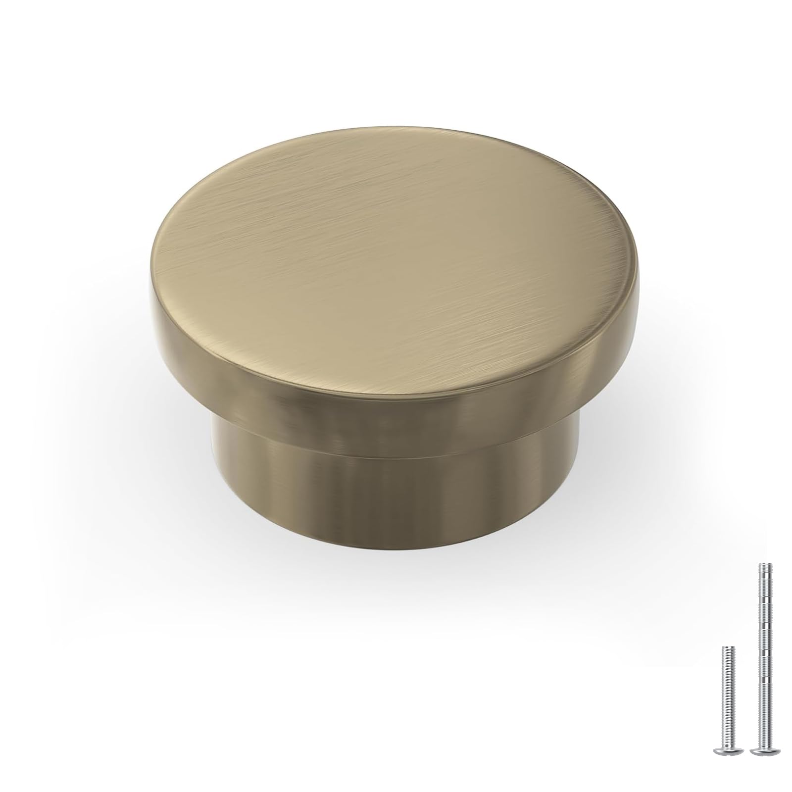 Photo 1 of homdiy 10 Pack Cabinet Knobs Champion Bronze Kitchen Cabinet Knobs Champion Gold Zinc Round Dresser Knobs for Drawers Desk Cupboard Hardware