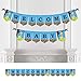 Big Dot of Happiness Giraffe Boy - Baby Shower Bunting Banner - Blue Party Decorations - Welcome Baby