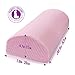Half Moon Pillow Bolster - Pain Relief Memory Foam Cushion with Removable/Washable Cotton Cover – Reduced Stress on Spine, Effective Support for Side and Back Sleepers etc. (Light Pink)