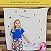 Baby Eat Your Art Out Milestone Blanket - Large 47 x 47 - Bamboo Muslin, Photo Prop for Newborns, Infants, Toddlers with Months, Days, Years - White