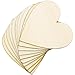 Frienda 3.15 Inch Wood Hearts Slices Wooden Discs Heart Shaped Embellishment for Wedding, Decor Arts Crafts DIY (50)