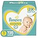 Diapers Newborn / Size 1 (8-14 lb), 198 Count - Pampers Swaddlers Disposable Baby Diapers, ONE MONTH SUPPLY primary