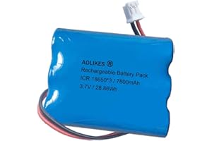 AOLIKES 3.7v 6600mAh Rechargeable Battery Pack for Simplehuman Sensor Makeup Mirror ST3026 BT1080 Battery Replacement ST3027 3028 and More, 1s3p Batteries Pack