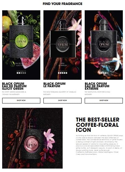 Black Opium by Yves Saint Laurent Eau de Parfum Spray 50ml & Shimmering Moisturising Fluid 50ml