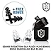 Ear plugs- High Fidelity Silicone Earplugs for Noise Reduction and Maintain a Natural Sound Resonance for Musicians. Noise Cancelling for Concerts, Shooting, Snoring, Construction work etc. Two pairs