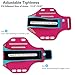 LivingABC Workout Armband for iPhone 7 8 Plus, VCOO Phone 6s/6 Plus Arm Band for Sports, Running Holder for Samsung Galaxy LG HTC Nokia Moto with 5.5 Inch Screen (Red)