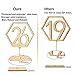 YuQi Wooden Wedding Table Numbers 1-25 w/Holder Base, 5''x5'' Crown Hexagon Shape Table Desk Seat Number Name- Best for Rustic Wedding Receptions Banquets Cafés Restaurants Hotels Party