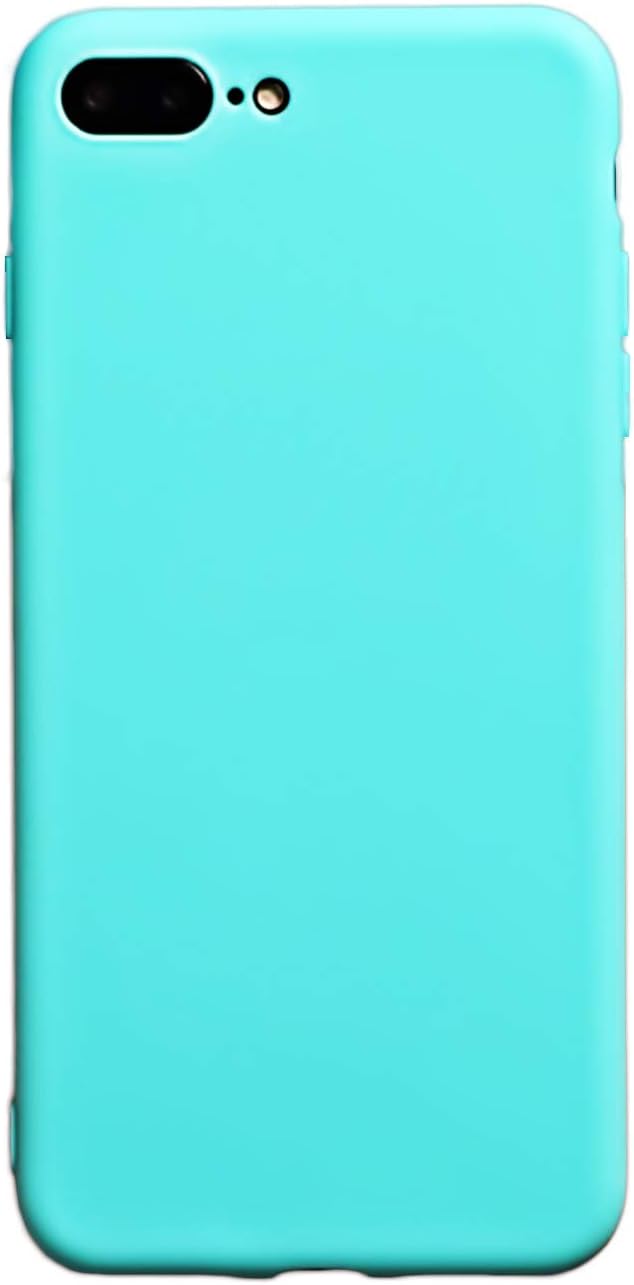 iEugen Designed Specifically for iPhone 8 Plus iPhone 7 Plus 5.5,Ultra-Thin & Ultra-Light Bumper,Soft Touch Shock-Absorbent Slim Fit Shell TPU Protective Anti Scratch Resistant Cover Case -Teal