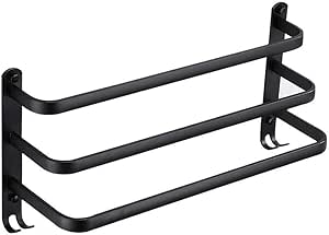 MRDAER Toalleros de Pared para baños Negros de 3 Niveles ...