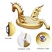 Geekper Inflatable Giant Golden Dragon Pool Floats, 104.3 x 49.2 x 78.8 inch Party Toys for Adults Kids, Outdoor Vacation Beach Loungers Lake Ride-ons River Raft