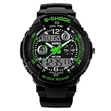 Skmei S Shock Analog and Digital Sports Watch Green Color