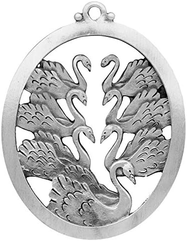 Hampshire Pewter Seven Swans A Swimming Ornament