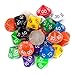 Wiz Dice Bulk Random Polyhedral Dice (D10(00) - 25 Pack) - Polyhedral Role Playing Dice in Unique Colors - DND Accessories for TTRPG Dice Games - Ideal Roleplaying Game Dice