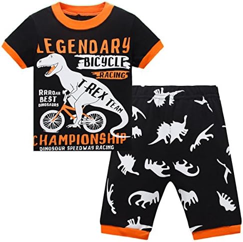 Schmoopy Boys Pajamas with Dinosaur for Toddler and Little Kid Boys Size 7 Years