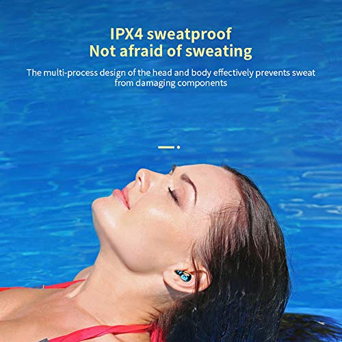 gdfh Bluetooth Earbuds Wireless Earbuds Bluetooth Earphones Wireless Headphones, Bluetooth 5.0 TWS Stereo Earphones in-Ear with Charging Case, Built-in Microphones for Sports,Workout,Gym