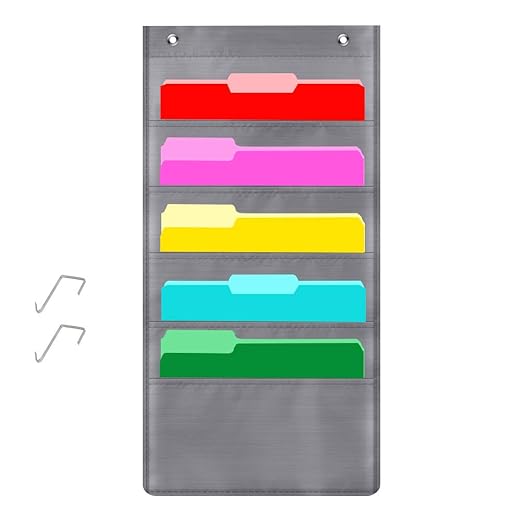 Storage Pocket Chart, Hanging Wall Folder Organizer File