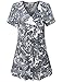 MOQIVGI Paisley Tunic, Juniors Summer Vneck Short Sleeve Casual Tops Nice Stylish Babydoll Flowy Shirts Fancy Embellished Holiday Blouse for Women Fashion 2024 Multicoloured White X-Large