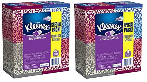 Kleenex Ultra Soft Tissues - 50 ct - 4 pk (50 Count (2 Pack), Patterns May Vary) - //coolthings.us